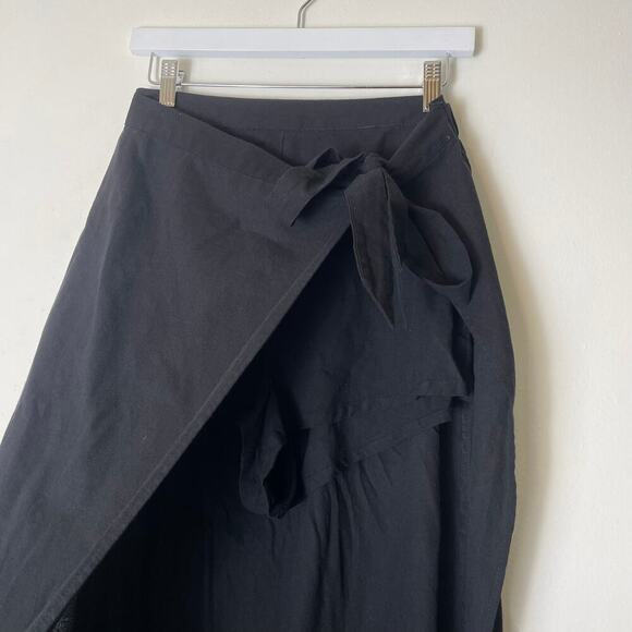 Free People Maxi Skirt Wrap with Shorts in Black Size Medium - Picture 3 of 8